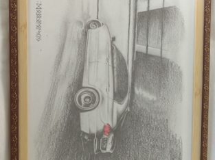 Картина, рисунок, А4,авто BMW 3