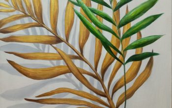 Картина маслом «Пальмовые листья» 55х90