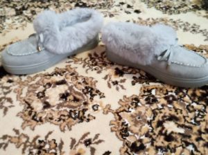 Женские туфли-мокасины на снежную погоду, на плоской подошве