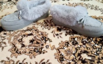 Женские туфли-мокасины на снежную погоду, на плоской подошве
